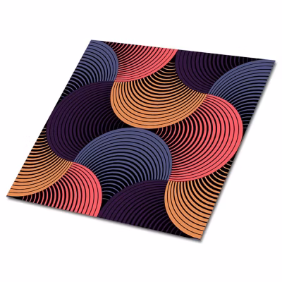 Carreaux vinyle Tulup 30×30 cm Motif rétro 9 pcs