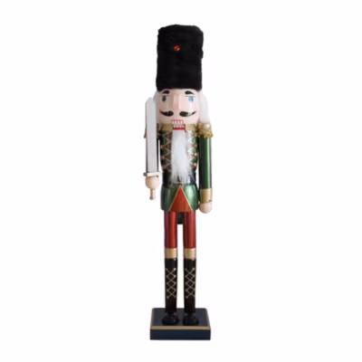 Casse-noisette de Noël Rebecca Mobili Talia H 55 Bois Vert Rouge Classique