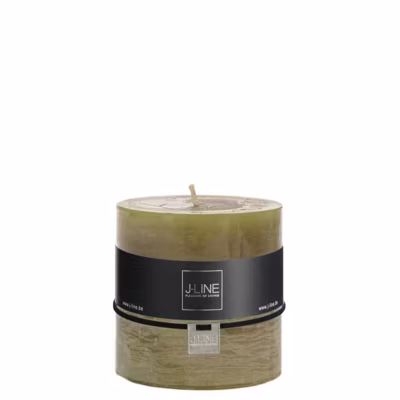 Bougie cylindrique 80H vert 10x10x10 cm