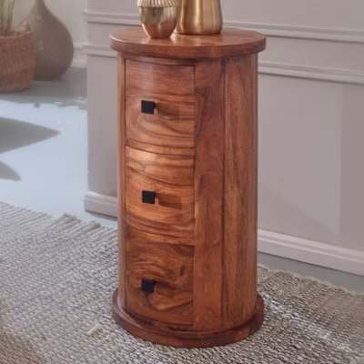 avec tiroirs Buffet Armoire latérale en bois massif Sheesham FineBuy