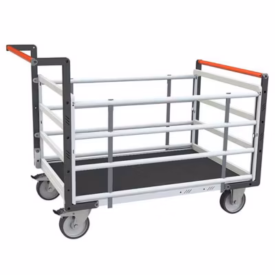 Chariot modulable à tube 4 côtés – Plateau antidérapant 1075x710mm – Charge 500kg – 806724635