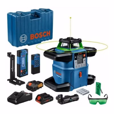 Laser rotatif GRL 650 CVHG Bosch 0601061V00, laser vert, portée 70 m, précision 1,5 mm/30 m, IP68.