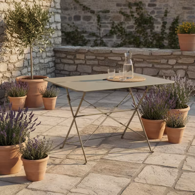 Table rectangulaire pliante BISTROT –  Taupe