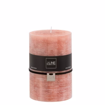 Bougie cylindrique 110H rose 10x10x15 cm