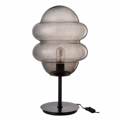 Lampe à Poser en Verre « Cuillere Miel » 52cm Gris