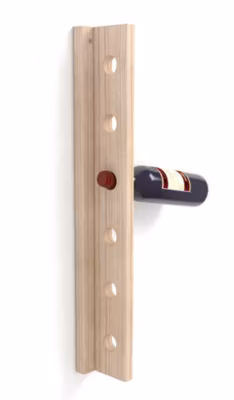 Casier à bouteilles en pin massif pour 6 bouteilles (60,5×7,5×7,5×9,5 cm)