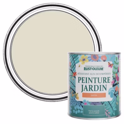 Peinture Beige pour Jardin et terrasse, Finition Satinée – RUST-OLEUM – Avoine 750ml