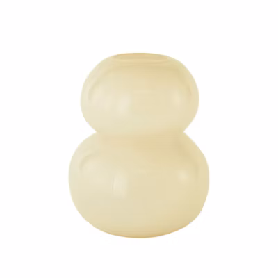 Vase jaune en verre L25,5xH30cm
