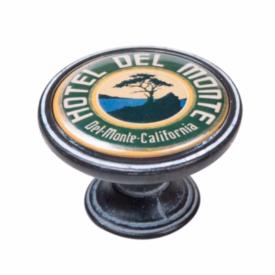 Bouton de meuble zamac diamètre 37 mm oxydé decapé hotel del monte lot de 12 piéces