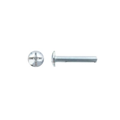 500 Vis Boulons Poêlier Tête Ronde Large Fendue en Croix 4 x 16 mm – NFE 25129 – Zingué blanc – D-Work