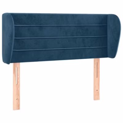 Tête de lit avec oreilles Bleu foncé 83x23x78/88 cm Velours vidaXL