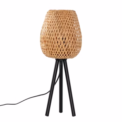 Lampe à poser Tara en Bambou, diamètre 43,5 cm