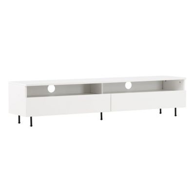 Meuble TV 2 Tiroirs « Navarra » 180cm Blanc