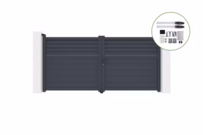 Portail battant 3m CARPATIA H.140cm alu + motorisation HICKER B200