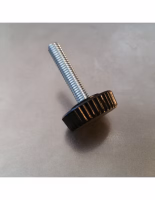 Vis bouton de serrage Nylon Noir M6X8 Diamètre de tête: 20 – 1 pièce