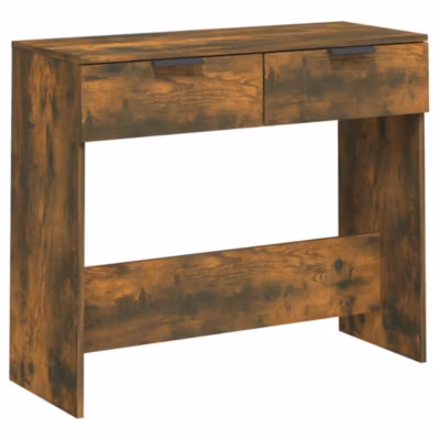 vidaXL Table console Chêne fumé 90x36x75 cm Bois d&rsquo;ingénierie 817072