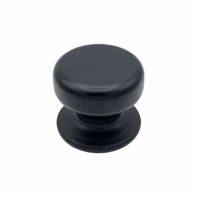 Bouton tirant de porte fixe D70 mm en aluminium NOIR RAL 9005 – breveté